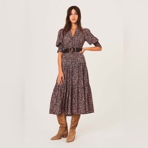 BA&SH
Glee gathered printed crepe midi dress, US size 6 (BA&SH size 2)